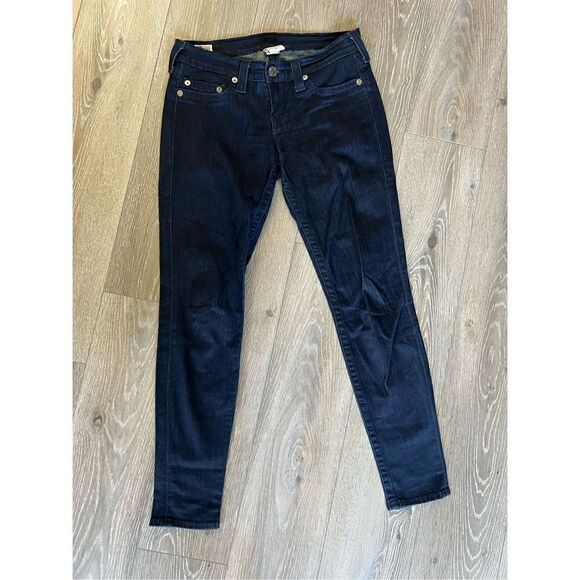 True Religion Dark Wash Skinny Jeans Size 29 - Picture 1 of 3